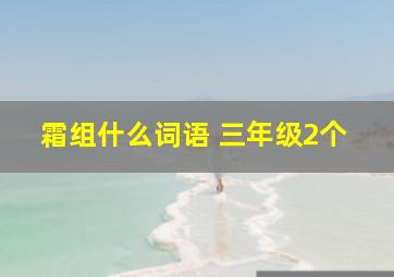 霜组什么词语 三年级2个